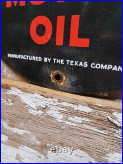 Vintage Texaco Porcelain Sign Old Golden Texas Fuel Gas Motor Oil Car Truck Lube Vintage Texaco Porcelain Sign Old Golden Texas Fuel Gas Motor Oil Car Truck Lube