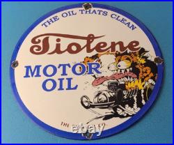 Vintage Tiolene Motor Oil Porcelain Sign Rat Fink Sign Gas Pump Plate Sign Vintage Tiolene Motor Oil Porcelain Sign Rat Fink Sign Gas Pump Plate Sign