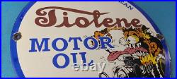 Vintage Tiolene Motor Oil Porcelain Sign Rat Fink Sign Gas Pump Plate Sign Vintage Tiolene Motor Oil Porcelain Sign Rat Fink Sign Gas Pump Plate Sign