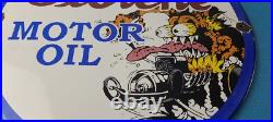 Vintage Tiolene Motor Oil Porcelain Sign Rat Fink Sign Gas Pump Plate Sign Vintage Tiolene Motor Oil Porcelain Sign Rat Fink Sign Gas Pump Plate Sign