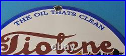 Vintage Tiolene Motor Oil Porcelain Sign Rat Fink Sign Gas Pump Plate Sign Vintage Tiolene Motor Oil Porcelain Sign Rat Fink Sign Gas Pump Plate Sign