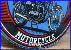 Vintage Triumph Motor Oil Porcelain Sign Gas Station Pump Plate Lubester Service
