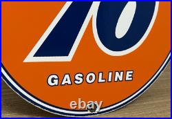 Vintage Union 76 Gasoline Porcelain Sign Gas Station Pump Plate Motor Oil Auto Vintage Union 76 Gasoline Porcelain Sign Gas Station Pump Plate Motor Oil Auto