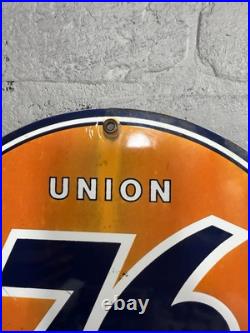 Vintage Union 76 Gasoline Sign Porcelain Gas Motor Oil Service Pump Sign Vintage Union 76 Gasoline Sign Porcelain Gas Motor Oil Service Pump Sign