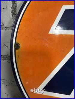 Vintage Union 76 Gasoline Sign Porcelain Gas Motor Oil Service Pump Sign Vintage Union 76 Gasoline Sign Porcelain Gas Motor Oil Service Pump Sign