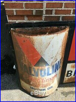 Vintage Valvoline All Climate Motor Oil Can 3D Barn Find Sign