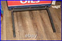 Vintage Valvoline Motor Oil Gas Station 2 Sided 24x41 Metal Sidewalk Curb Sign Vintage Valvoline Motor Oil Gas Station 2 Sided 24x41 Metal Sidewalk Curb Sign