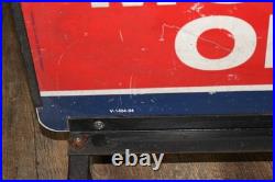 Vintage Valvoline Motor Oil Gas Station 2 Sided 24x41 Metal Sidewalk Curb Sign Vintage Valvoline Motor Oil Gas Station 2 Sided 24x41 Metal Sidewalk Curb Sign