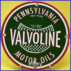 Vintage Valvoline Motor Oil Porcelain Sign Service Station Gas Lubester Pump
