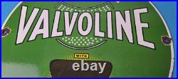Vintage Valvoline Motor Oil Sign Gas Pump Service Station Porcelain Sign