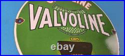 Vintage Valvoline Motor Oil Sign Gas Pump Service Station Porcelain Sign
