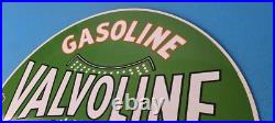 Vintage Valvoline Motor Oil Sign Gas Pump Service Station Porcelain Sign