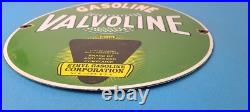 Vintage Valvoline Motor Oil Sign Gas Pump Service Station Porcelain Sign