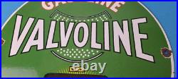 Vintage Valvoline Motor Oil Sign Gas Pump Service Station Porcelain Sign