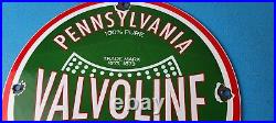 Vintage Valvoline Motor Oil Sign Gas Pump Station Porcelain Sign Vintage Valvoline Motor Oil Sign Gas Pump Station Porcelain Sign