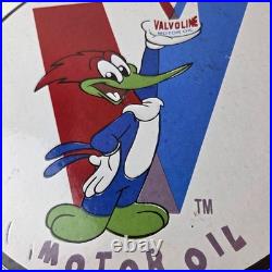 Vintage Valvoline Motor Oil Sign Gas Pump Station Porcelain Sign