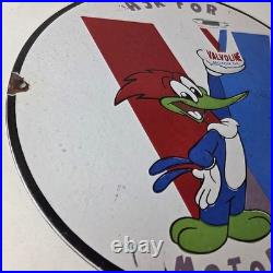 Vintage Valvoline Motor Oil Sign Gas Pump Station Porcelain Sign