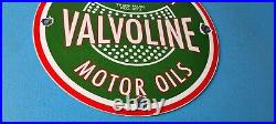 Vintage Valvoline Motor Oil Sign Gas Pump Station Porcelain Sign Vintage Valvoline Motor Oil Sign Gas Pump Station Porcelain Sign