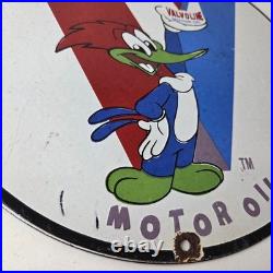 Vintage Valvoline Motor Oil Sign Gas Pump Station Porcelain Sign