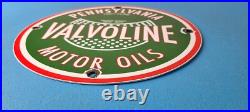 Vintage Valvoline Motor Oil Sign Gas Pump Station Porcelain Sign Vintage Valvoline Motor Oil Sign Gas Pump Station Porcelain Sign