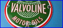 Vintage Valvoline Motor Oil Sign Gas Pump Station Porcelain Sign Vintage Valvoline Motor Oil Sign Gas Pump Station Porcelain Sign
