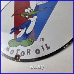 Vintage Valvoline Motor Oil Sign Gas Pump Station Porcelain Sign