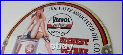 Vintage Veedol Motor Oil Sign High Octane Service Gas Pump Porcelain Sign Vintage Veedol Motor Oil Sign High Octane Service Gas Pump Porcelain Sign