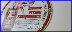 Vintage Veedol Motor Oil Sign High Octane Service Gas Pump Porcelain Sign Vintage Veedol Motor Oil Sign High Octane Service Gas Pump Porcelain Sign