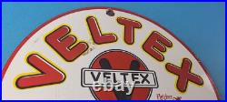 Vintage Veltex Gasoline Porcelain Gas Motor Oil Service Station Pump Plate Sign Vintage Veltex Gasoline Porcelain Gas Motor Oil Service Station Pump Plate Sign