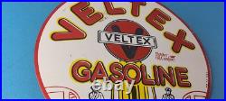 Vintage Veltex Gasoline Porcelain Gas Motor Oil Service Station Pump Plate Sign Vintage Veltex Gasoline Porcelain Gas Motor Oil Service Station Pump Plate Sign