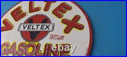 Vintage Veltex Gasoline Porcelain Gas Motor Oil Service Station Pump Plate Sign Vintage Veltex Gasoline Porcelain Gas Motor Oil Service Station Pump Plate Sign
