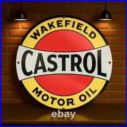 Vintage Wakefield Castrol Motor Oil Heavy Metal Sign XL 19.7 (50 cm) Vintage Wakefield Castrol Motor Oil Heavy Metal Sign XL 19.7 (50 cm)