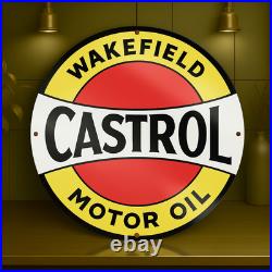 Vintage Wakefield Castrol Motor Oil Heavy Metal Sign XL 19.7 (50 cm) Vintage Wakefield Castrol Motor Oil Heavy Metal Sign XL 19.7 (50 cm)