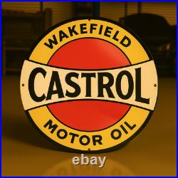 Vintage Wakefield Castrol Motor Oil Heavy Metal Sign XL 19.7 (50 cm) Vintage Wakefield Castrol Motor Oil Heavy Metal Sign XL 19.7 (50 cm)