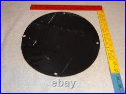 Vintage Wolf's Head Motor Oil & Lube 11 3/4 Porcelain Metal Wolfs Gasoline Sign