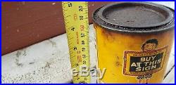 Vintage advertising en-ar-co grease white rose motor oil can gas sign