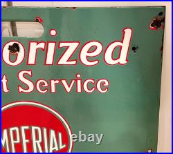 Vintage original porcelain IMPERIAL MARVELUBE MOTOR OIL Rack SIGN - Very Rare