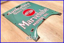 Vintage original porcelain IMPERIAL MARVELUBE MOTOR OIL Rack SIGN - Very Rare