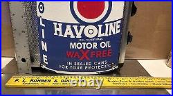 Vintage porcelain Havoline Motor Oil sign original
