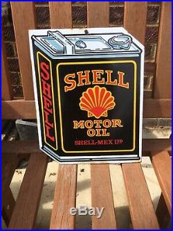 Vintage/retro Style Shell Motor Oil / Shell-mex Ltd Enamel Advertising Sign