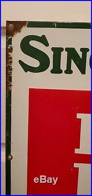 Vtg 1930 Sinclair Pennsylvania Motor Oil Gas Station Porcelain Advertising Sign