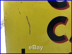 Vtg 1950s Pennzoil Motor Oil Credit Cards Painted Metal Flange Sign 18.5x 14