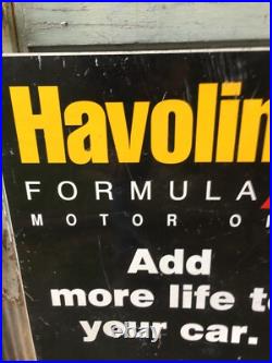 Vtg. Havoline Motor Oil Texaco Metal Sign 24in x 36in Double Sided Gas Station
