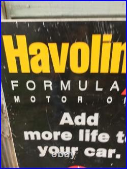 Vtg. Havoline Motor Oil Texaco Metal Sign 24in x 36in Double Sided Gas Station