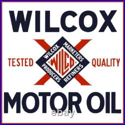 WILCO, Wilcox Motor Oil NEW Sign 28 Dia. Square USA Steel 2 SIDED WILCO, Wilcox Motor Oil NEW Sign 28 Dia. Square USA Steel 2 SIDED
