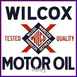 WILCOX Tested Quality Motor Oil NEW Metal Sign 40 Square USA STEEL