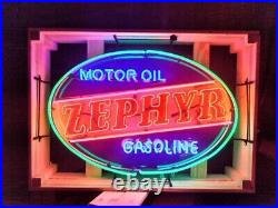 Zephyr Neon Sign / Motor Oil Neon Signs / Gasoline Neon Sign / Man Cave / Garage